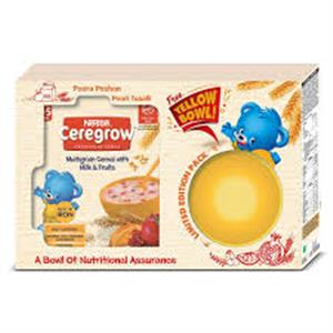 Nestle CEREGROW Fortified Multigrain Cereal with Milk and Fruits (300 g Bag In Box Pack )